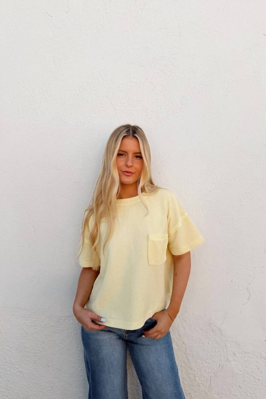NEW BLU PEPPER bayside breeze top in yellow